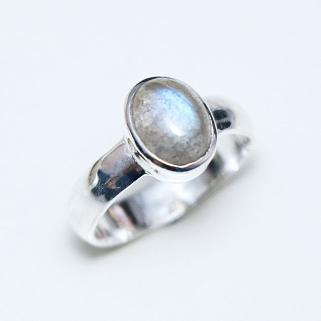 Bague ovale argent 925 et Labradorite - Inde 141