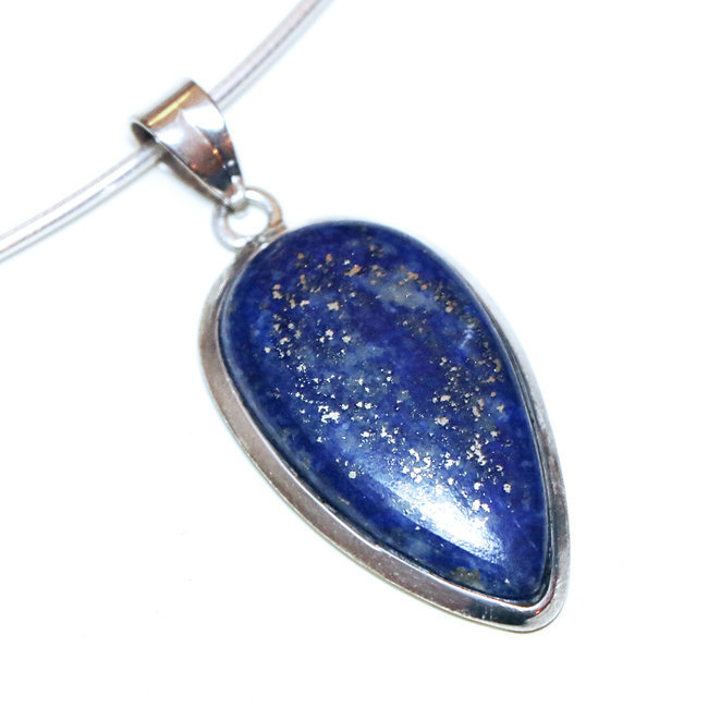 Pendentif goutte en argent 925 et Lapis-Lazuli - Inde 157