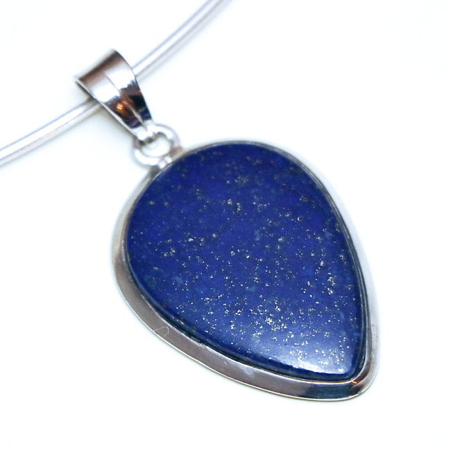 Pendentif goutte en argent 925 et Lapis-Lazuli - Inde 159