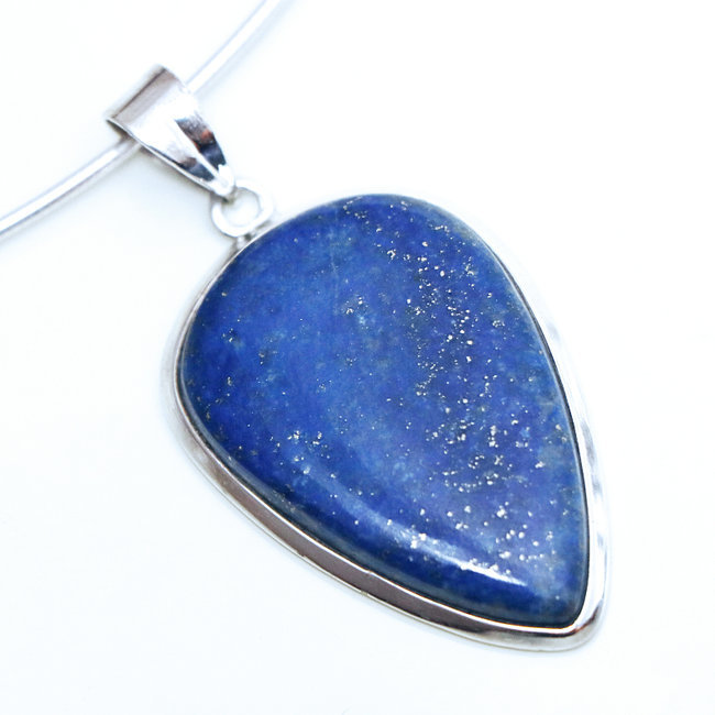 Pendentif goutte en argent 925 et Lapis-Lazuli - Inde 166