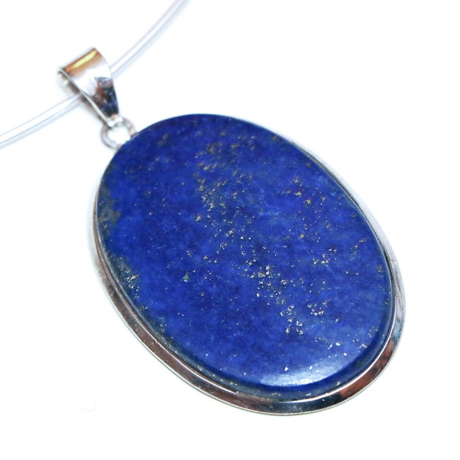 Pendentif ovale en argent 925 et Lapis-Lazuli - Inde 177