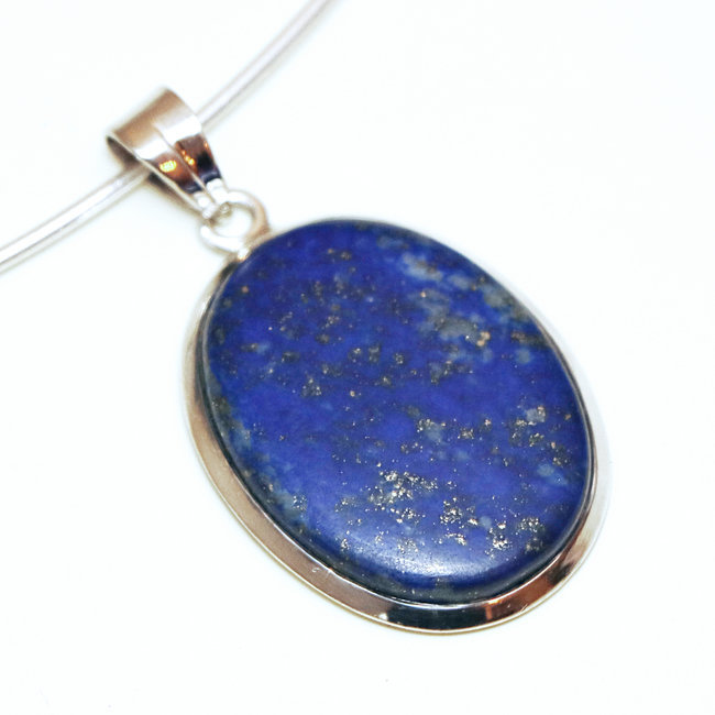 Pendentif ovale en argent 925 et Lapis-Lazuli - Inde 179