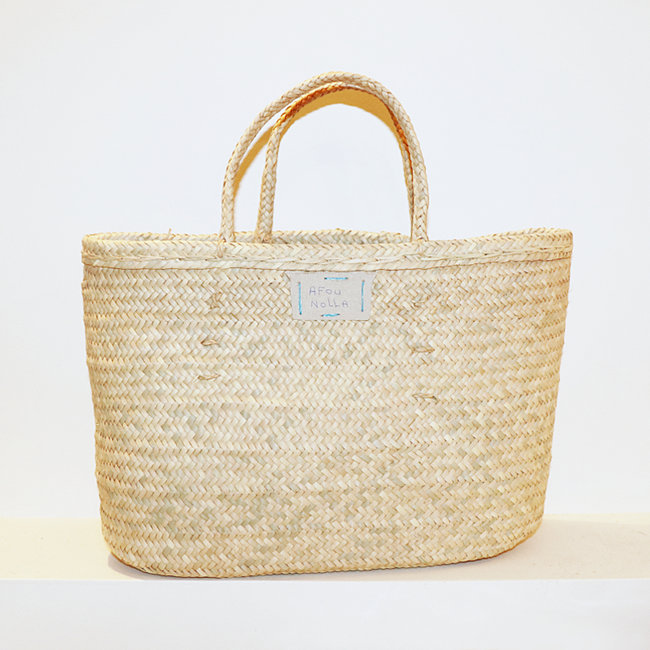 Panier touareg palmier tressé 30 cm - Niger 003