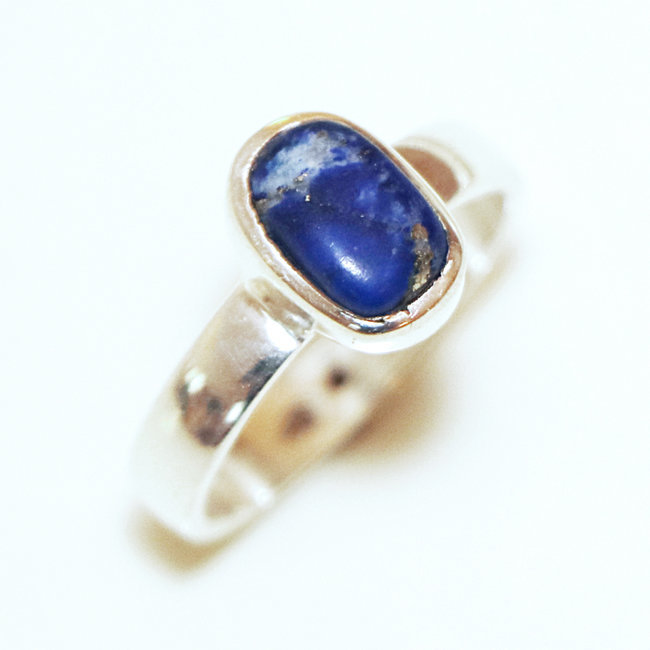 Bague rectangle argent 925 et Lapis-Lazuli - Inde 190