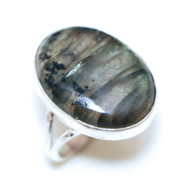 Bague argent 925 ovale et Labradorite - Inde 265