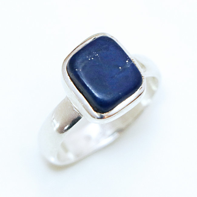 Bague argent 925 rectangle et Lapis-Lazuli - Inde 385