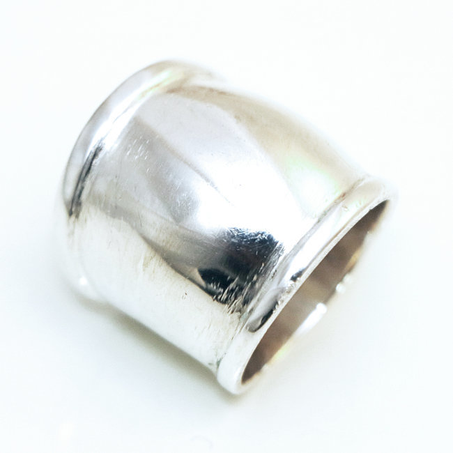 Bague argent massif 925 touareg bandeau large lisse - Niger 282