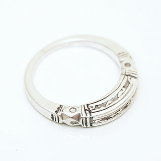 Bijoux ethniques touareg bague en argent 925 anneau alliance homme femme fine grave - Niger 027