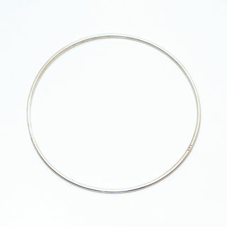 Bijoux Indiens Ethniques bracelet jonc fin lisse ferm en argent 925 1,5 mm - Inde 001 b