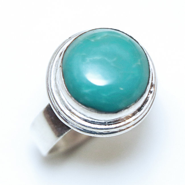 Bague en argent 925 et Turquoise naturelle - Népal 022