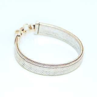 Bijoux Indiens Ethniques bracelet chaine snake homme femme serpent argent mix cuivre rond - Inde 007