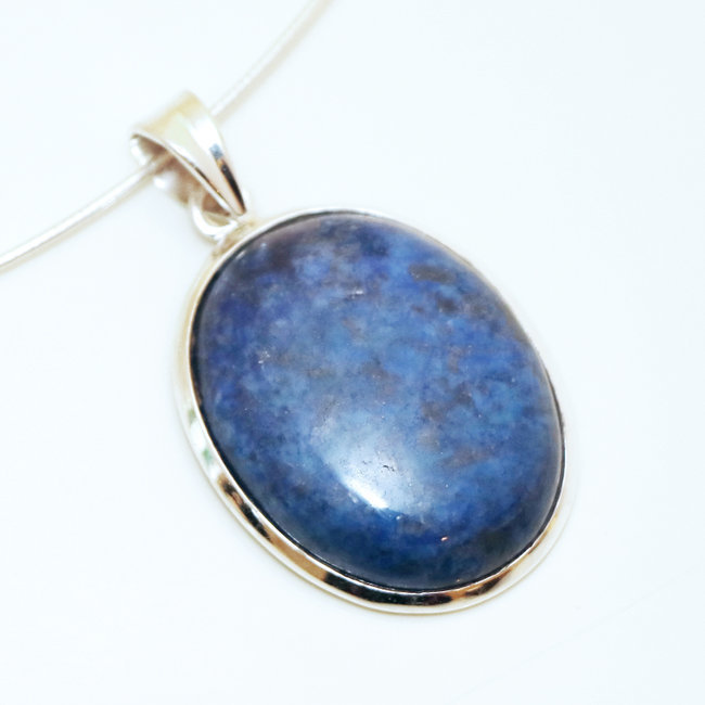 Pendentif ovale en argent 925 et Lapis-Lazuli - Inde 008