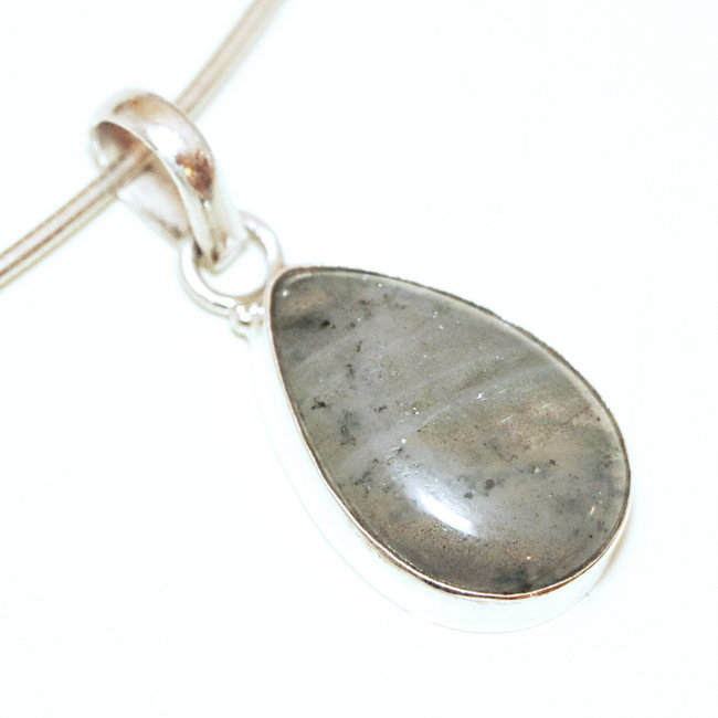 Pendentif  en argent 925 goutte et Labradorite - Inde 046