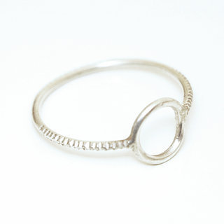 Bijoux ethniques touareg bague en argent 925 fine anneau cercle rond grave - Niger 058 c