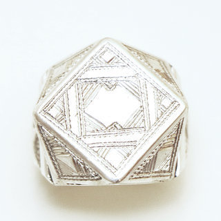 Bijoux ethniques touareg bague en argent 925 massif chevalire homme femme large grave - Niger 063 b