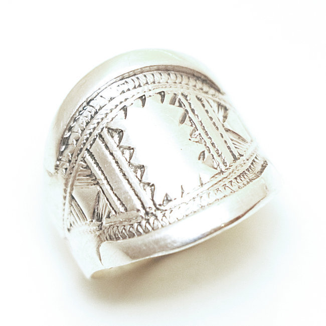 Bague argent massif 925 touareg bandeau - Niger 083