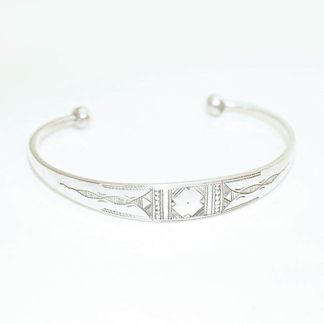 Bijoux Touareg Ethniques Bracelet Gourmette en Argent Homme/Femme 02