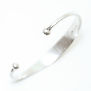 Bijoux ethniques touareg bracelet en argent 925 massif homme femme enfant gourmette jonc ouvert plat gravs - Niger 014 c