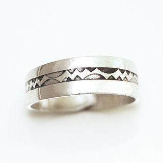 Bijoux ethniques touareg bague en argent 925 massif anneau alliance de mariage duo homme femme fine grave - Niger 101 b