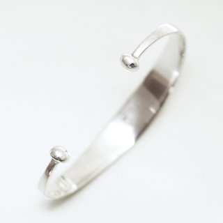 Bijoux ethniques touareg bracelet en argent 925 massif homme femme enfant gourmette plat jonc ouvert grav - Niger 020 c