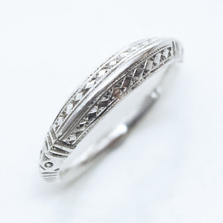 Bijoux ethniques touareg bague anneau-alliance en argent 925 homme femme fine angle grave  - Niger 135