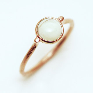 Bijoux ethniques Indiens bague fine en argent 925 plaqu or rose vermeil minimaliste femme design pierre semi-prcieuse Amthyste Verte - Inde 102R