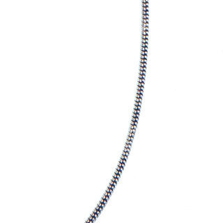 Bijoux Indiens Ethniques Collier Chaine snake serpent homme femme souple fluide mailles laiton plaqué argent rond 1,5 mm - Inde 009 b