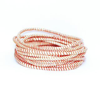 Bijoux Africains Bracelet Jokko Plastique Recycl Tendance Ethniques Orange Corail Lot de 12 - Mali 029