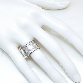 Bijoux ethniques touareg bague en argent 925 massif anneau alliance de mariage duo homme femme large grave motifs ligne - Niger 164 b