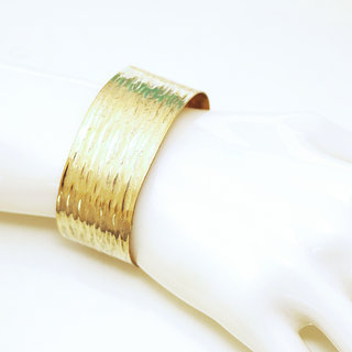 Bijoux ethniques Africains bracelet large martelé réglable ajustable ouvert peul fulani bronze doré or - Mali 006 b