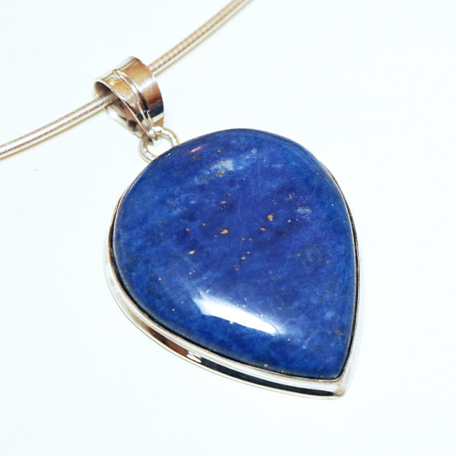 Pendentif en argent 925 goutte et Lapis-Lazuli - Inde 113