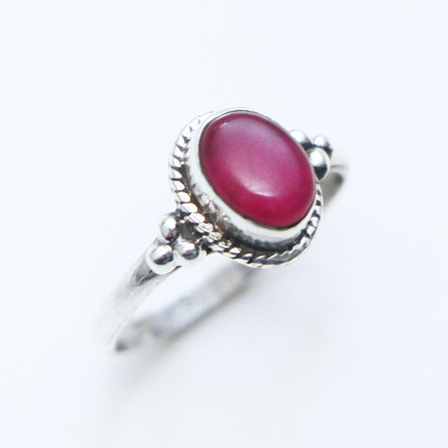 bague argent rubis indien