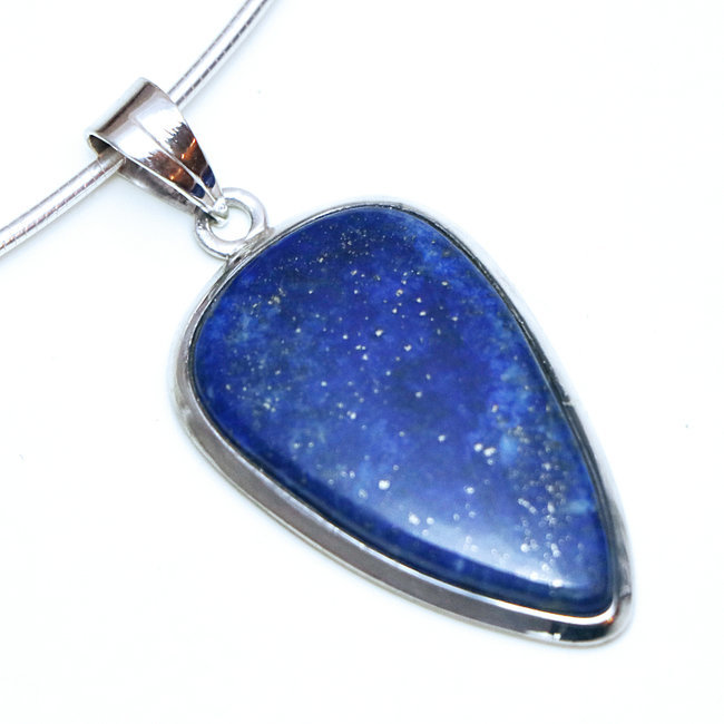 Pendentif goutte en argent 925 et Lapis-Lazuli - Inde 158