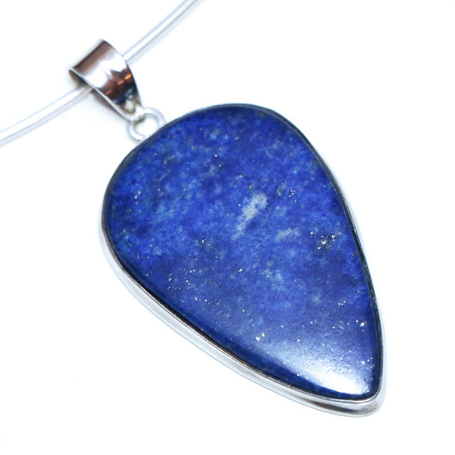 Pendentif goutte en argent 925 et Lapis-Lazuli - Inde 169