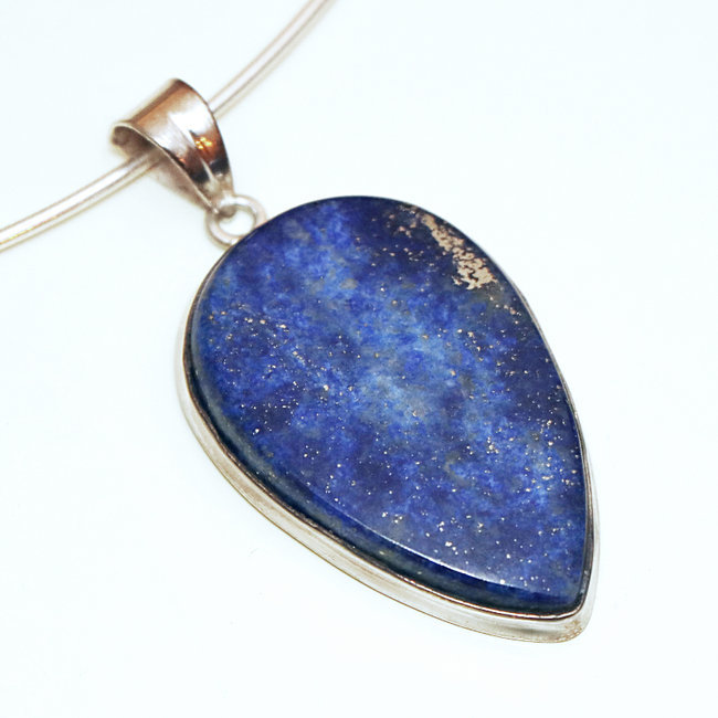 Pendentif goutte en argent 925 et Lapis-Lazuli - Inde 170