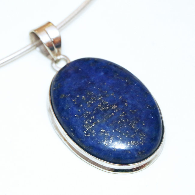 Pendentif ovale en argent 925 et Lapis-Lazuli - Inde 183