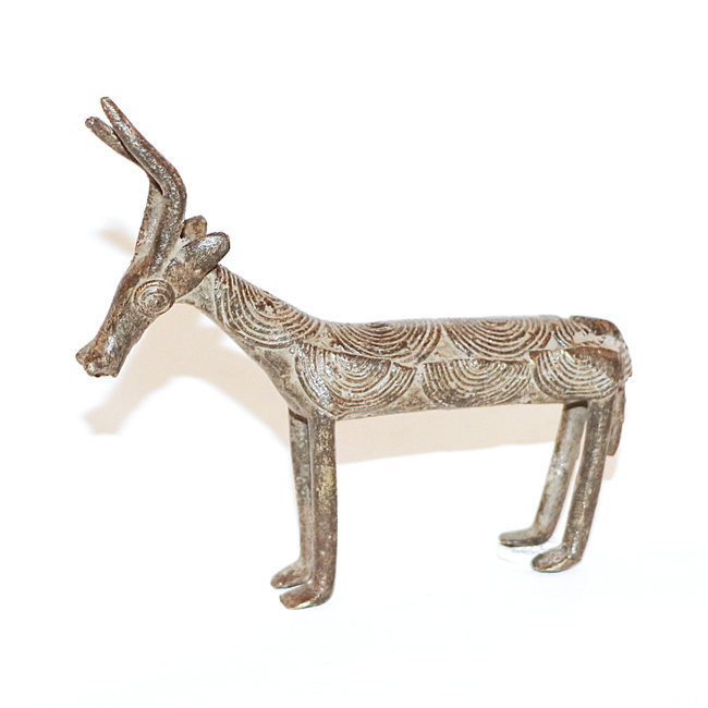 Antilope en bronze dogon art Africain 12,5 cm - Mali 001S