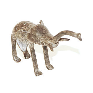 Bronze dogon Art africain en cire perdue animalier elephant collection animal Art d'Afrique 12 cm pice unique artisanat du Monde - Mali 001Sb