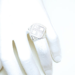 Bijoux ethniques touareg bague en argent 925 massif chevalire homme femme large grave - Niger 181 b