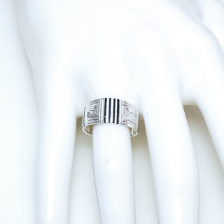 Bijoux ethniques touareg berbres bague en argent 925 massif femme homme anneau alliance mixte mariage gravure prnom personnalis grav fin bois d'bne - Niger 057 b