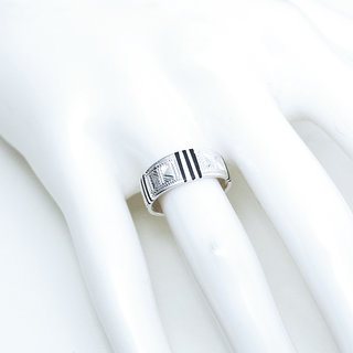 Bijoux ethniques touareg berbres bague en argent 925 massif femme homme anneau alliance mixte mariage gravure prnom personnalis grav fin bois d'bne - Niger 061 b