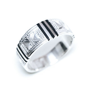 Bijoux ethniques touareg berbres bague en argent 925 massif femme homme anneau alliance mixte mariage gravure prnom personnalis grav fin bois d'bne - Niger 061 a