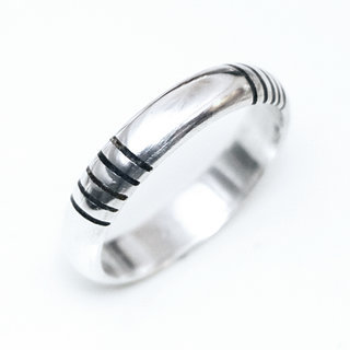 Bijoux ethniques touareg berbres bague en argent 925 massif femme homme anneau alliance mariage duo gravure date fianailles fine ronde classique bois bne - Niger 068 a