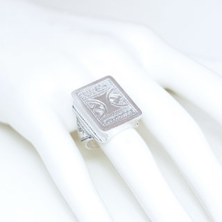 Bijoux ethniques touareg berbres bague en argent 925 massif homme femme chevalire volume mixte large gravure date prnom personnalise grave rectangle - Niger 212 b