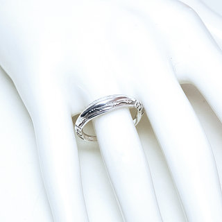 Bijoux ethniques touareg berbres bague en argent 925 massif anneau-alliance homme femme fine angle grave duo - Niger 234 b