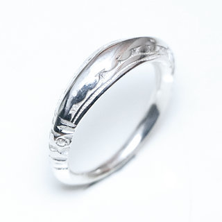 Bijoux ethniques touareg berbres bague en argent 925 massif anneau-alliance homme femme fine angle grave duo - Niger 240 a