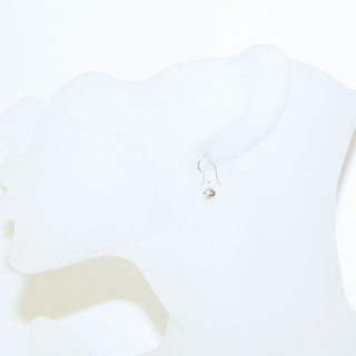Bijoux ethniques indiens boucles d'oreilles en argent 925 massif femme petites pendantes classiques simples rondes perles billes - S - Inde 005b