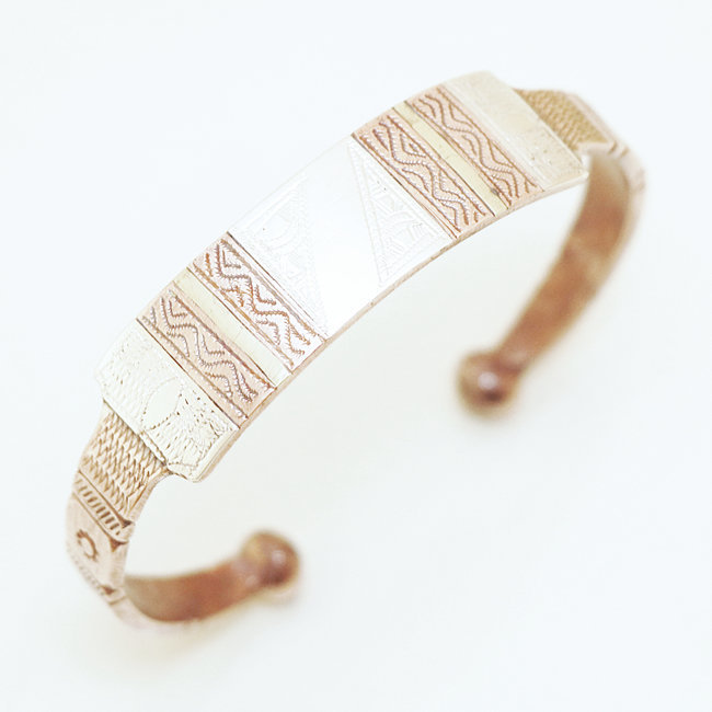 Bracelet gourmette large cuivre - Mauritanie 004