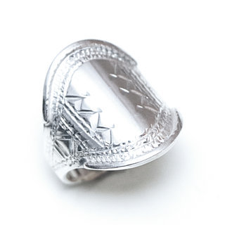 Bijoux ethniques touareg berbres bague en argent 925 chevalire homme femme large grande volume grave bandeau - Niger 269 a