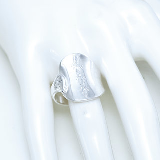 Bijoux ethniques touareg berbres bague en argent 925 femme fine rglable ajustable ouverte grave large grave - Niger 274 b